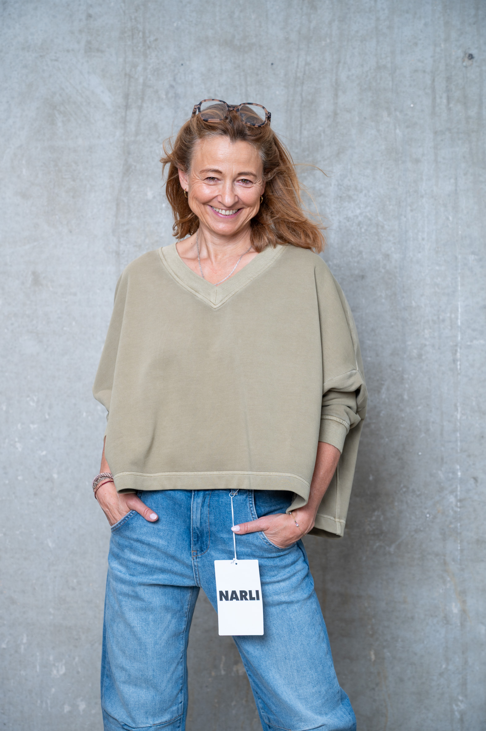 NARLI Sweat V-Ausschnitt 4 Farben