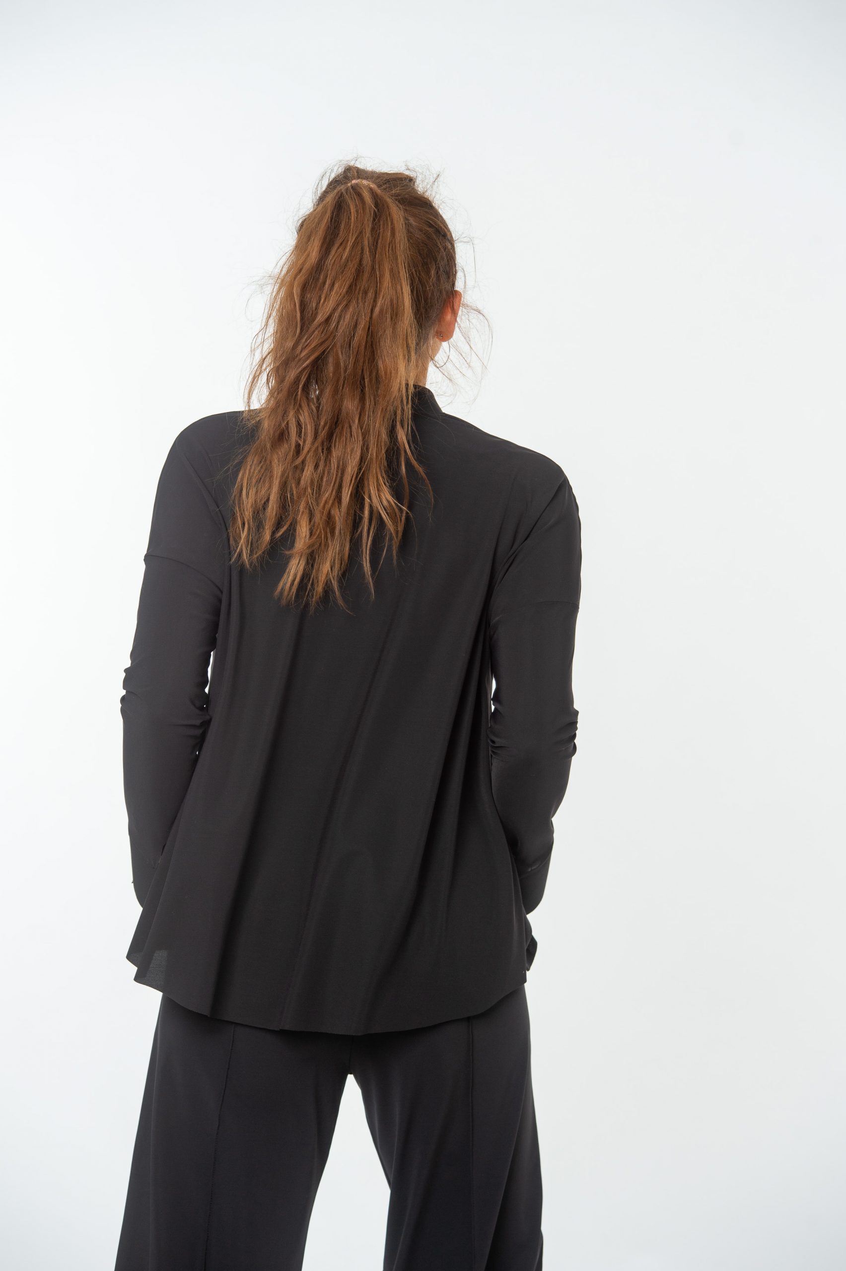 SASSENBACH_STYLE Bluse LIA schwarz & schoko