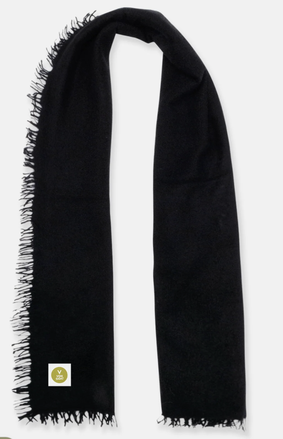 VON GOAT Cashmereschal medium schwarz