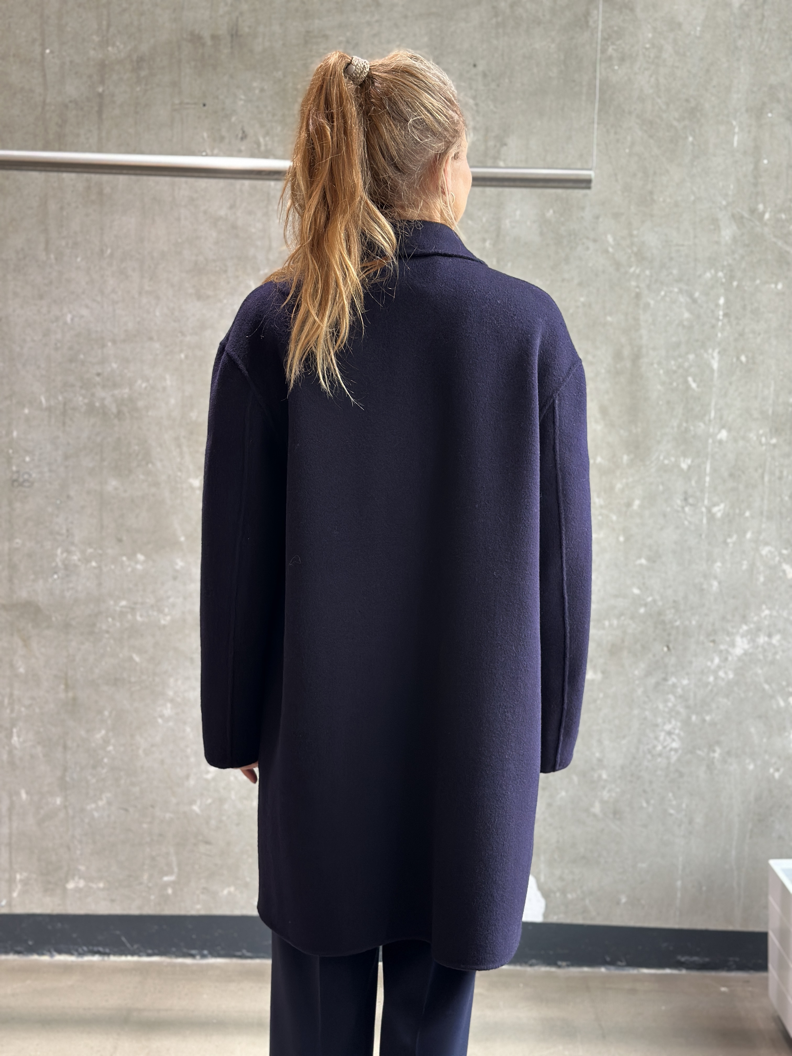 Liviana Conti Woll-Mantel blau