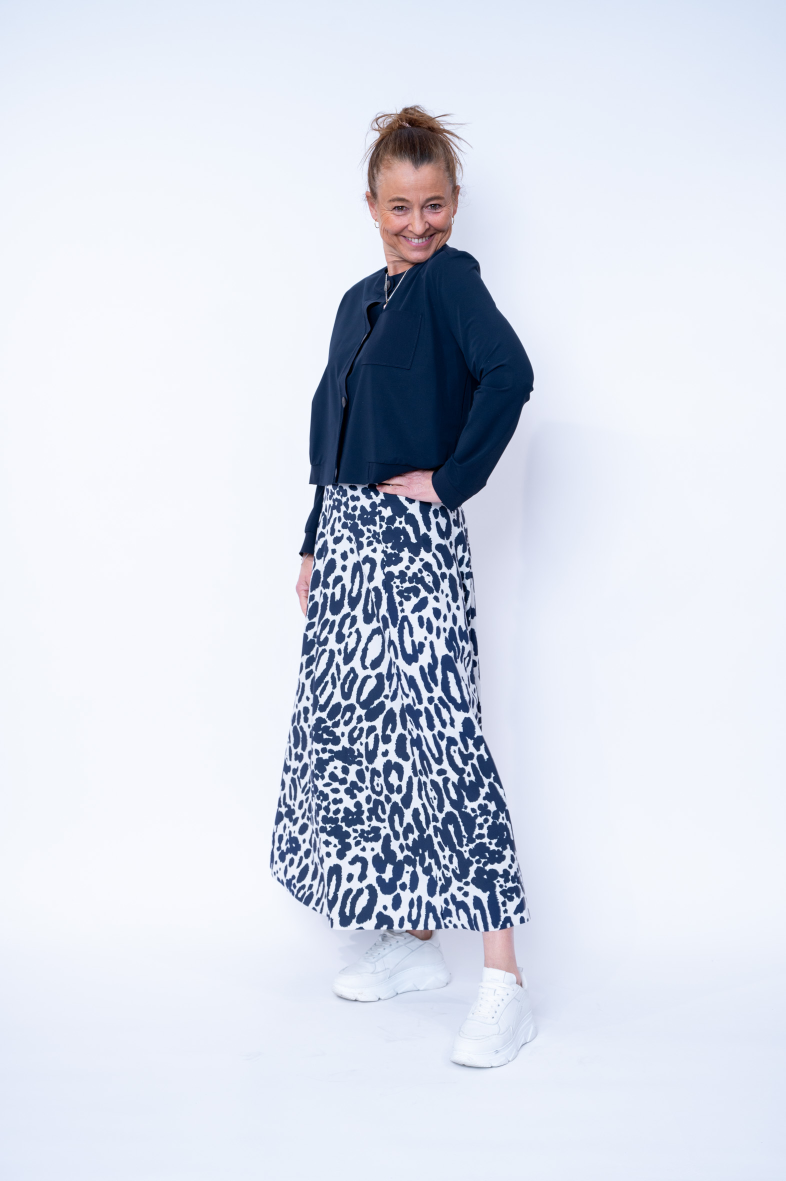 SASSENBACH_Style Jacke HANNA 342 blau & schwarz