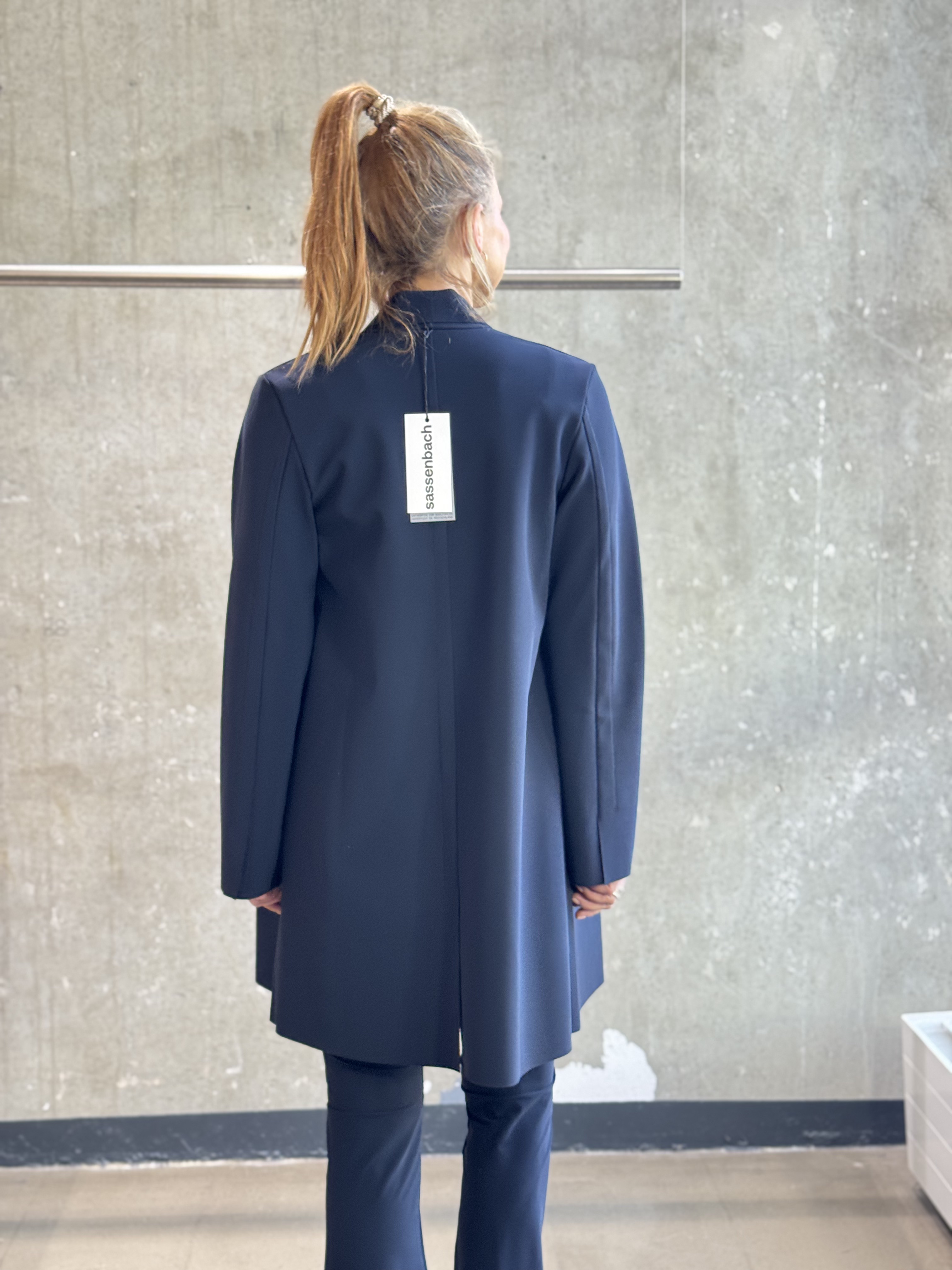 SASSENBACH_STYLE  Mantel MIA schoko & schwarz & blau 342