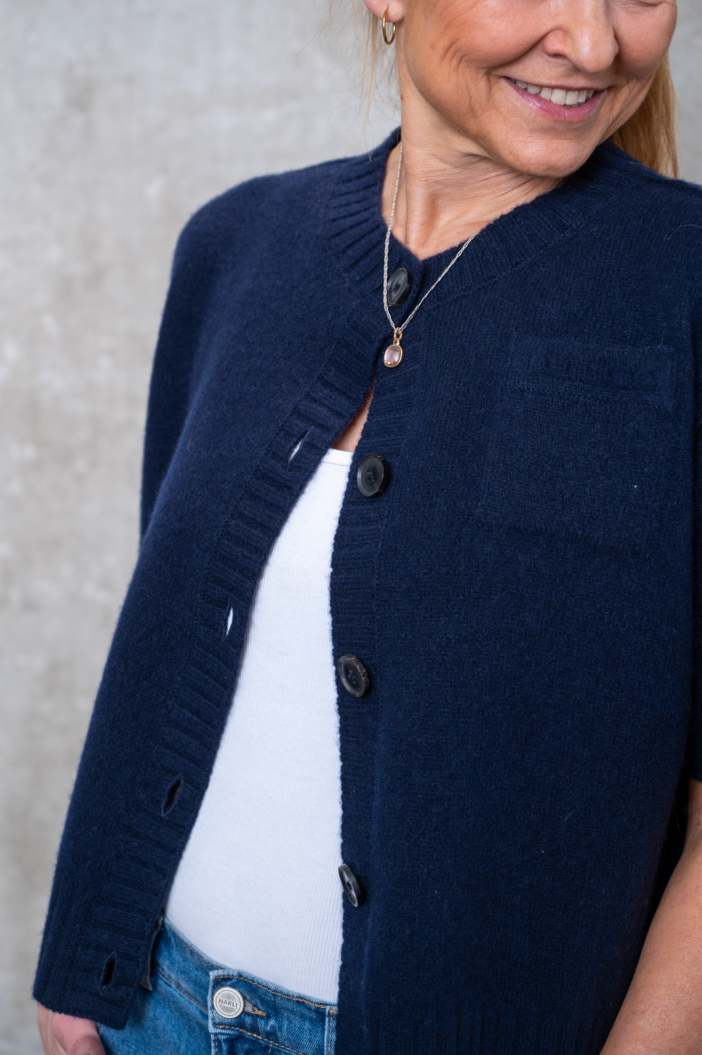 NARLI Kurzarm-Cardigan night