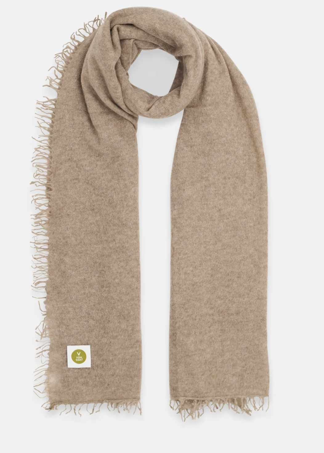 VON GOAT Cashmereschal medium melange mouse 