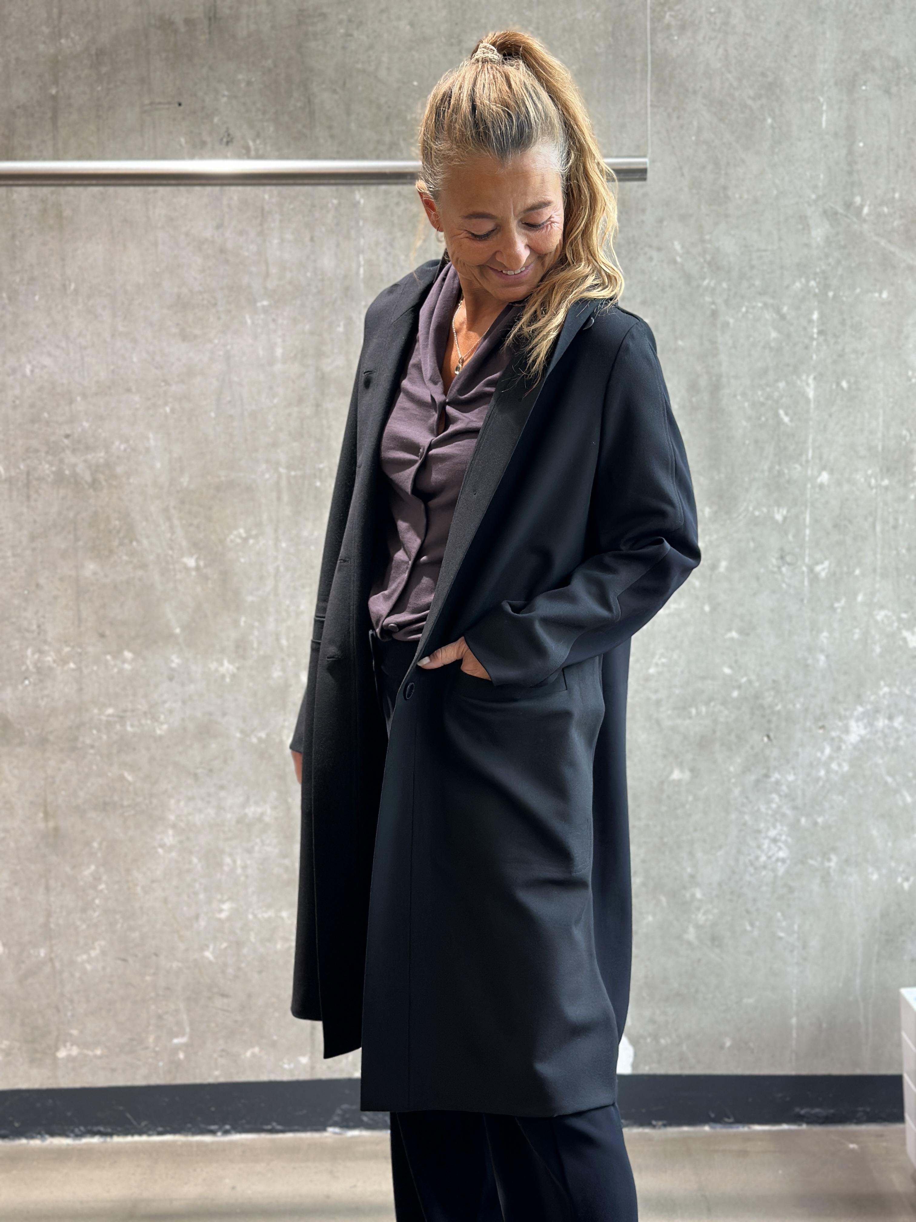 Ania Schierholt Mantel 3164/51 schwarz