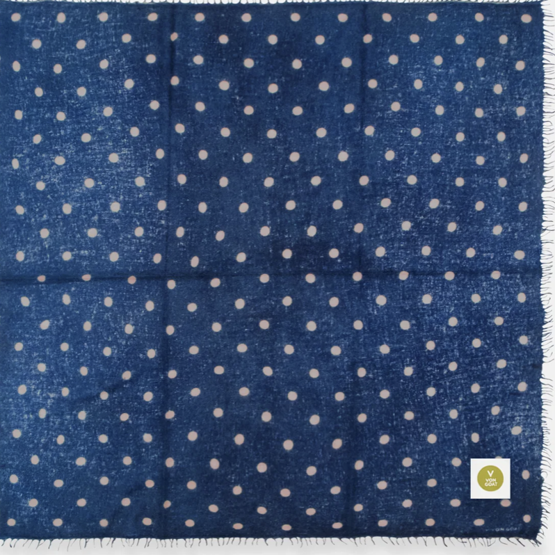 VON GOAT Bandana POLKA DOTS XL orca/sandy