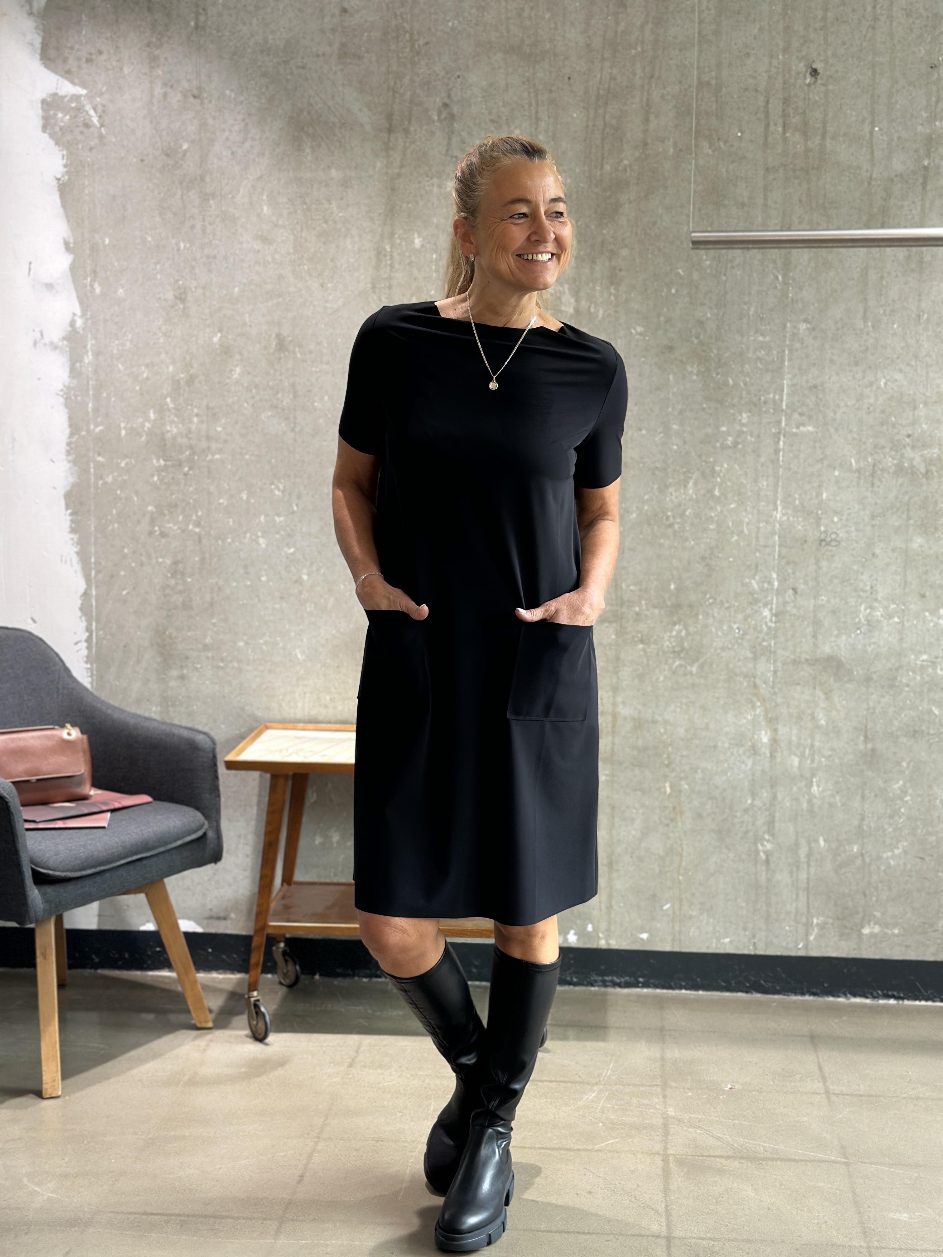 Sassenbach_Style Kleid DEBBIE nightblue & schwarz