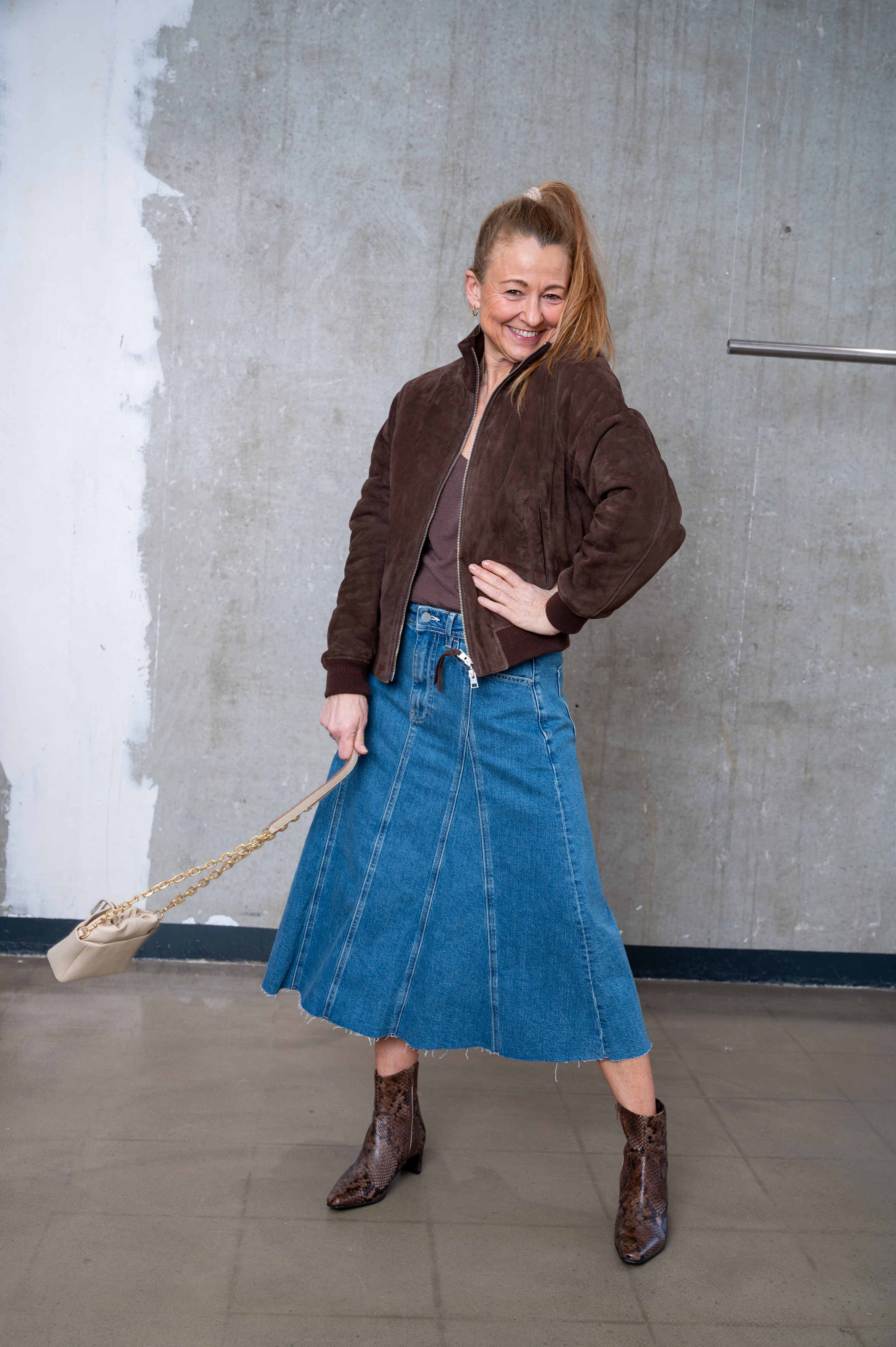 CLOSED Bomber-Lederjacke Mahagony brown