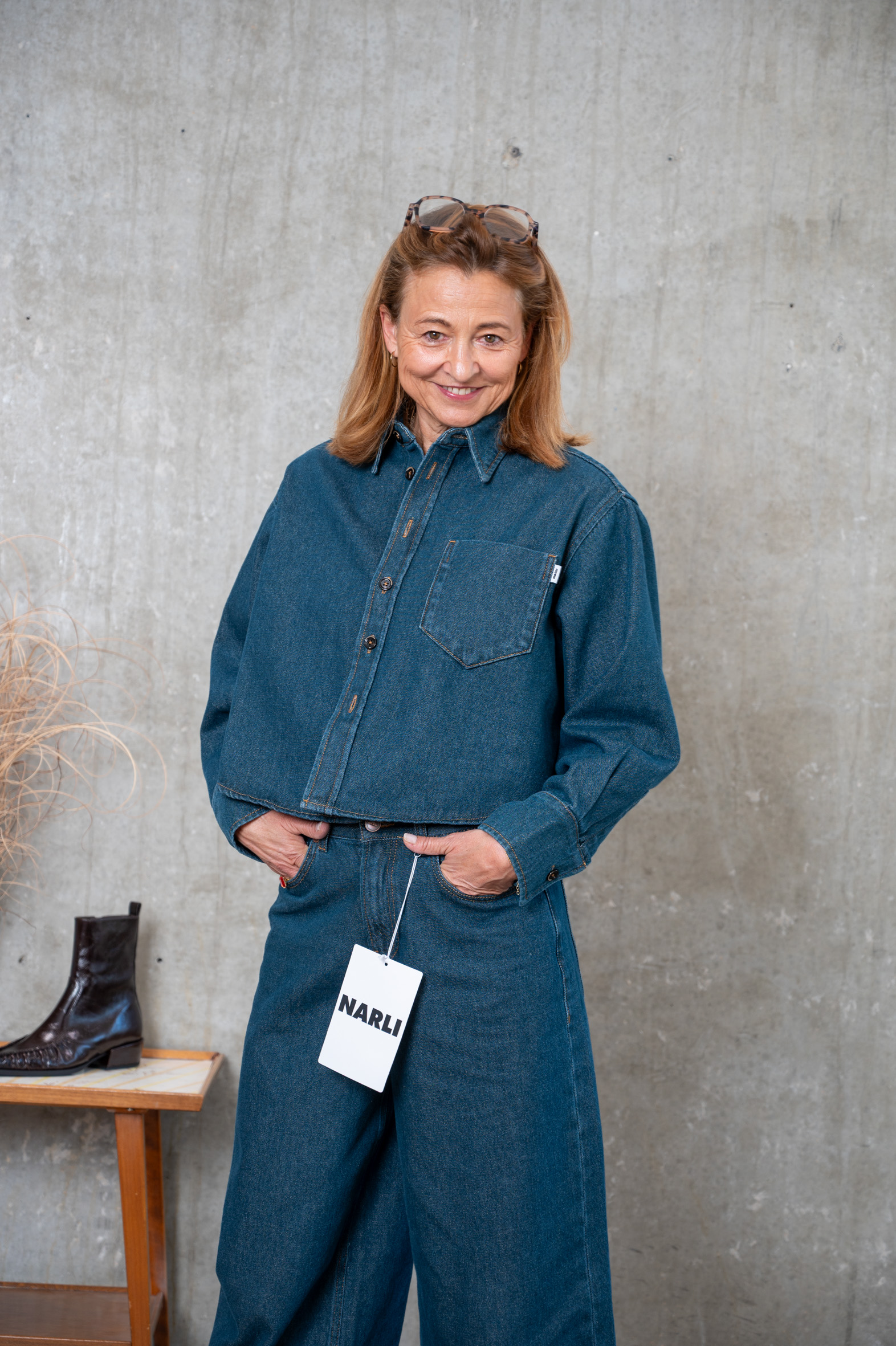 NARLI Hemd worker green-blue