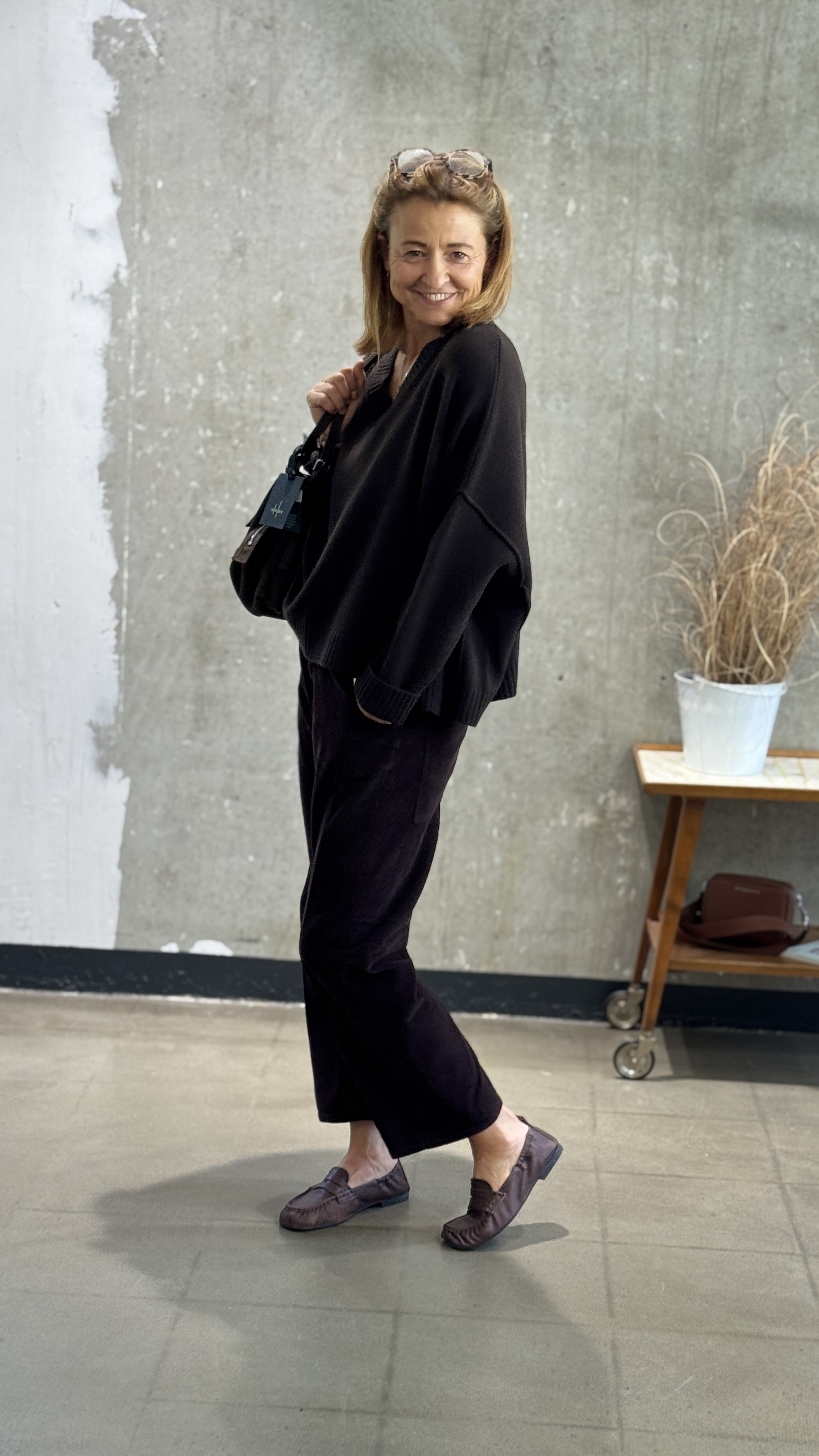 NARLI CORD-Hose O-Shape night & mocha