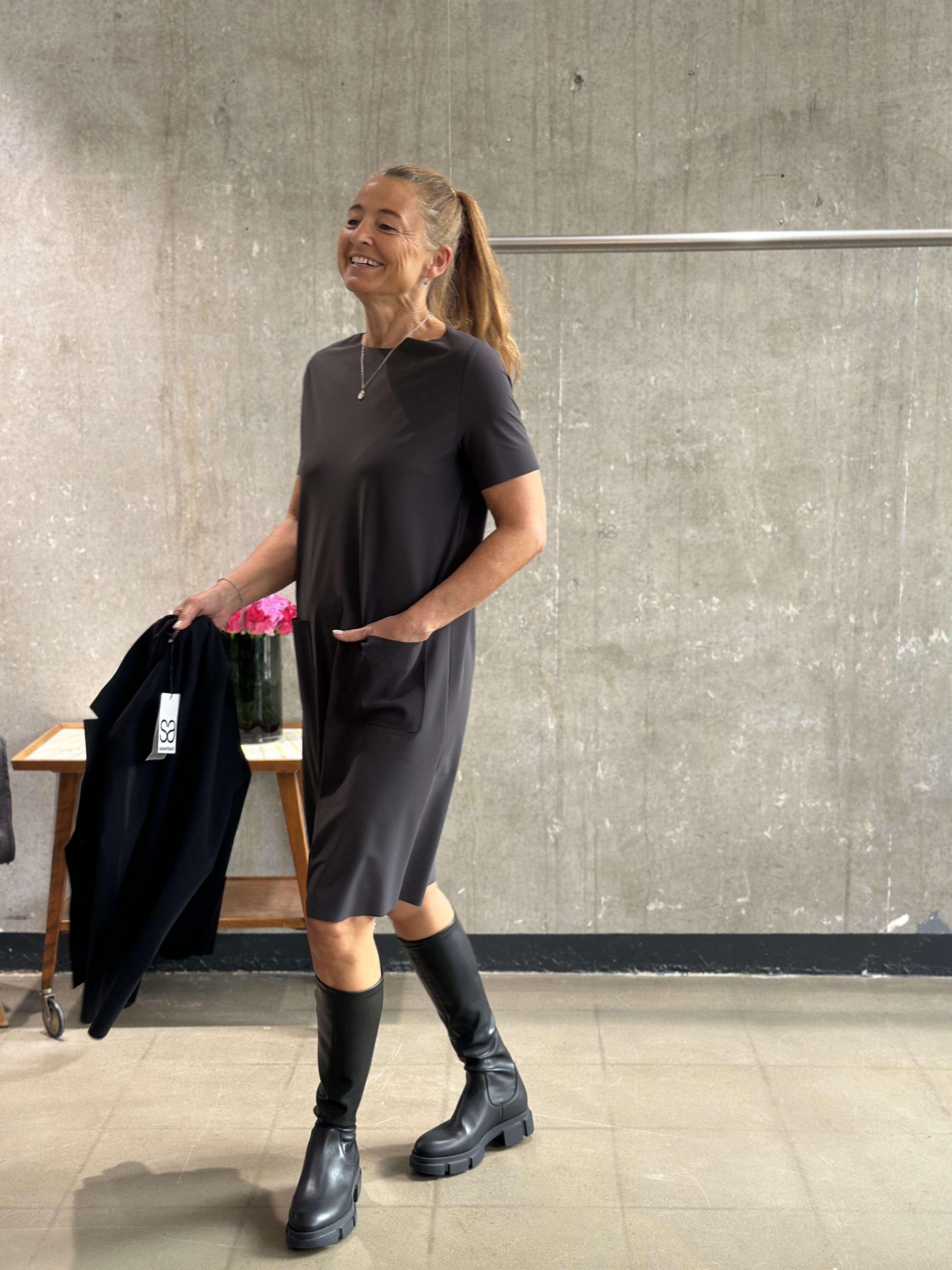 Sassenbach_Style Kleid DEBBIE nightblue & schwarz