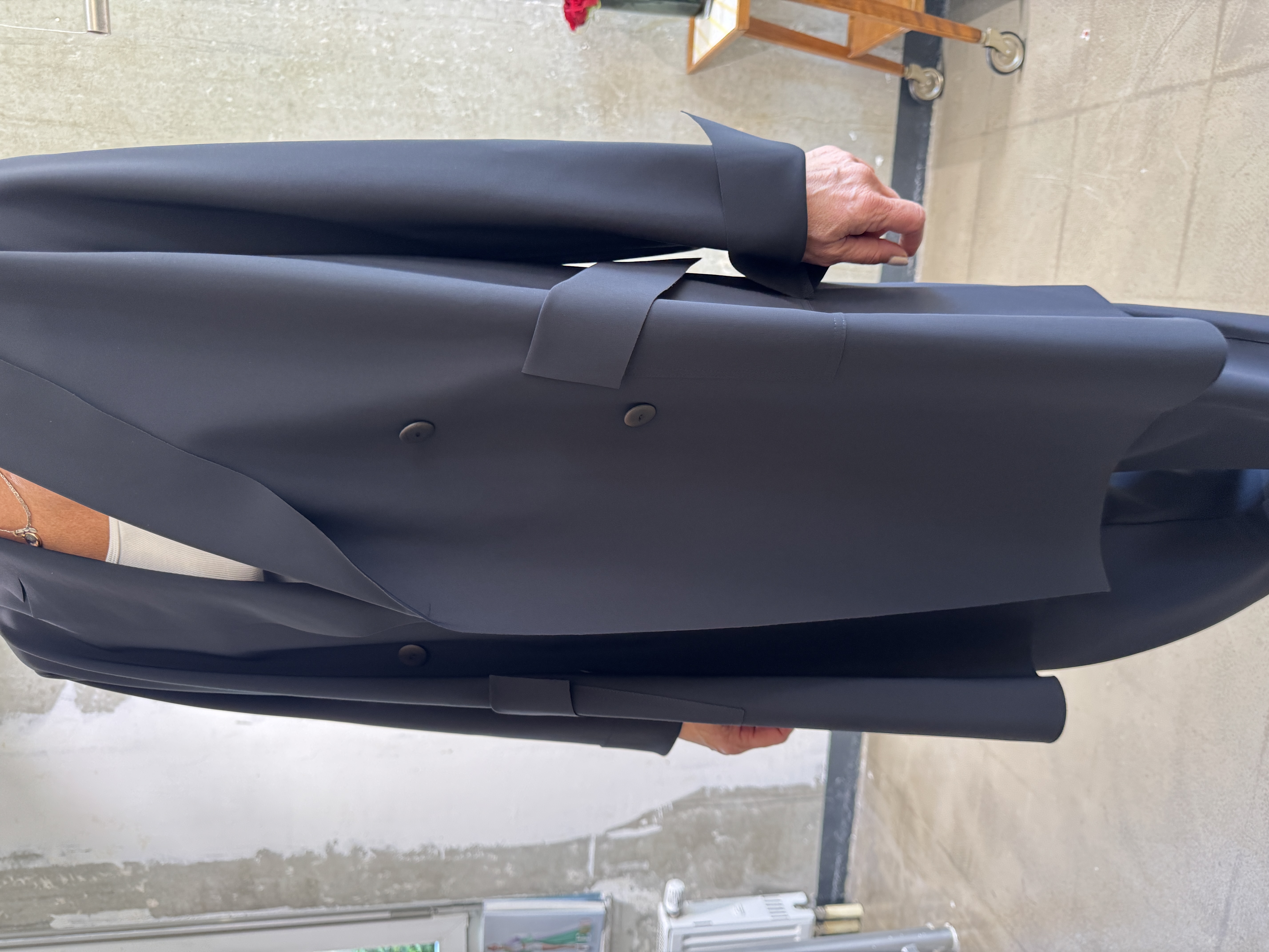 SASSENBACH_STYLE  Mantel MIA schoko & schwarz & blau 342