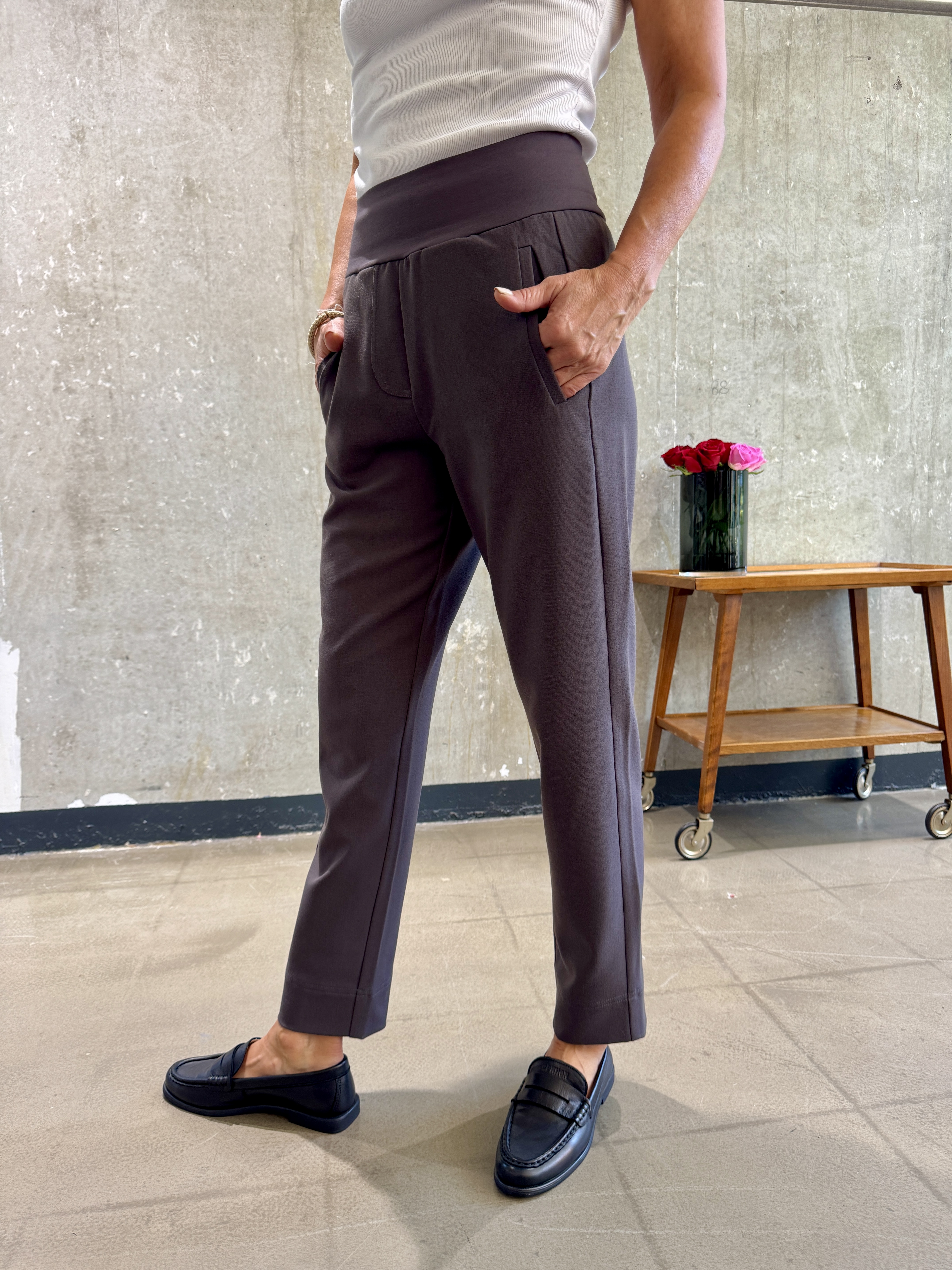 ANIA SCHIERHOLT Hose 3178/51 mauve & schwarz