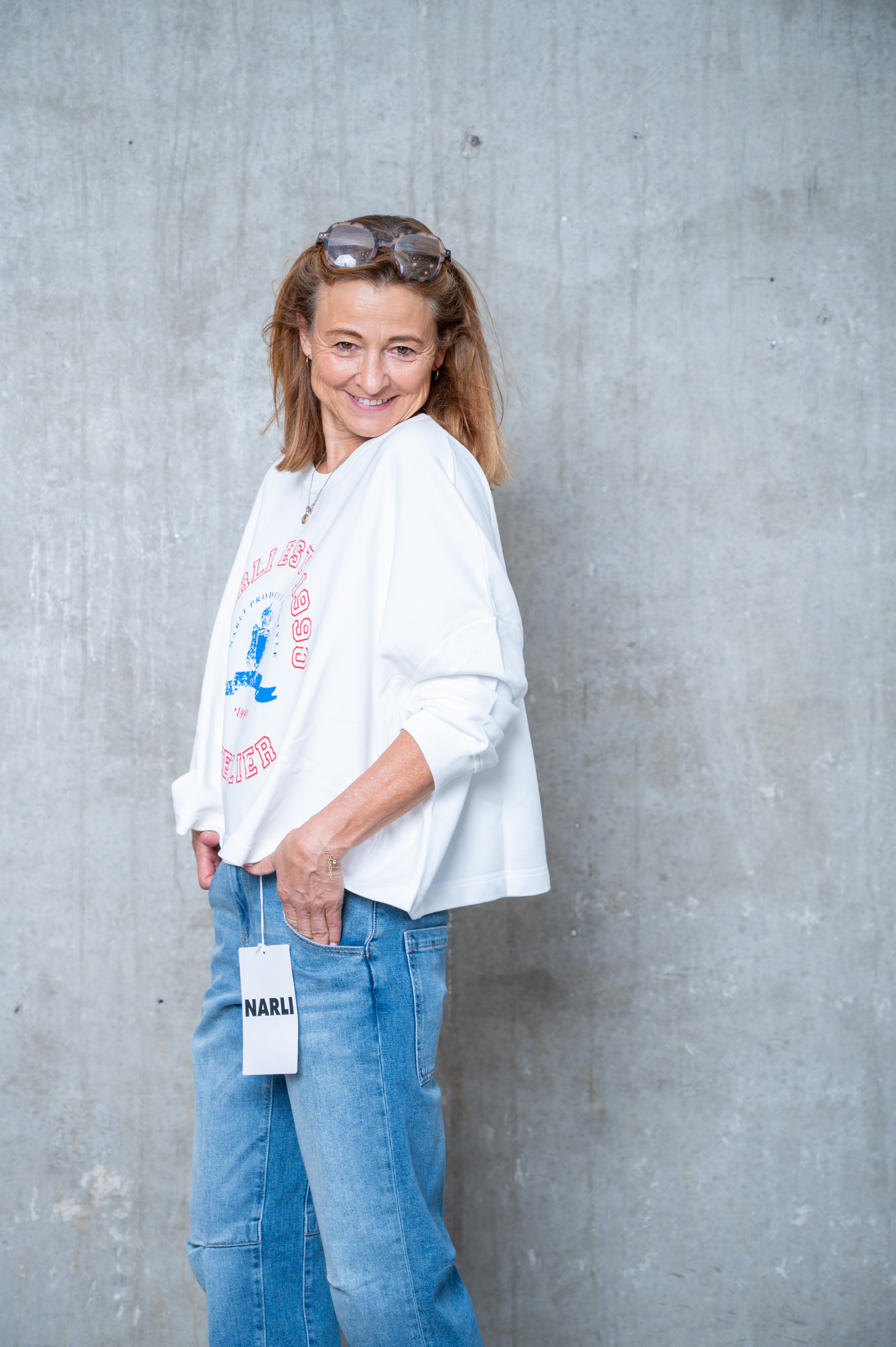 NARLI Sweat mit Aufdruck in 4 Farben