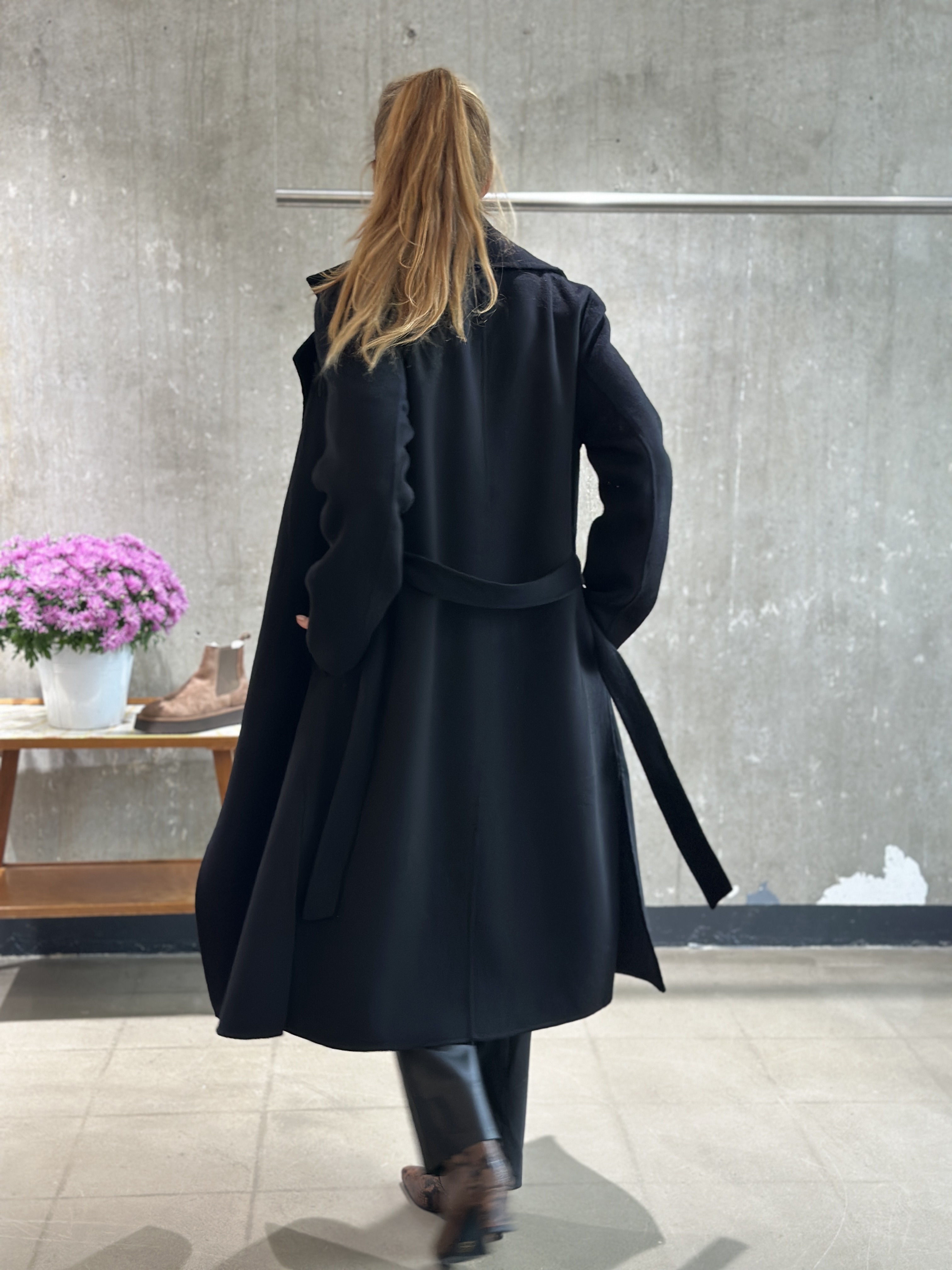 BOMBOOGIE Wollmantel schwarz