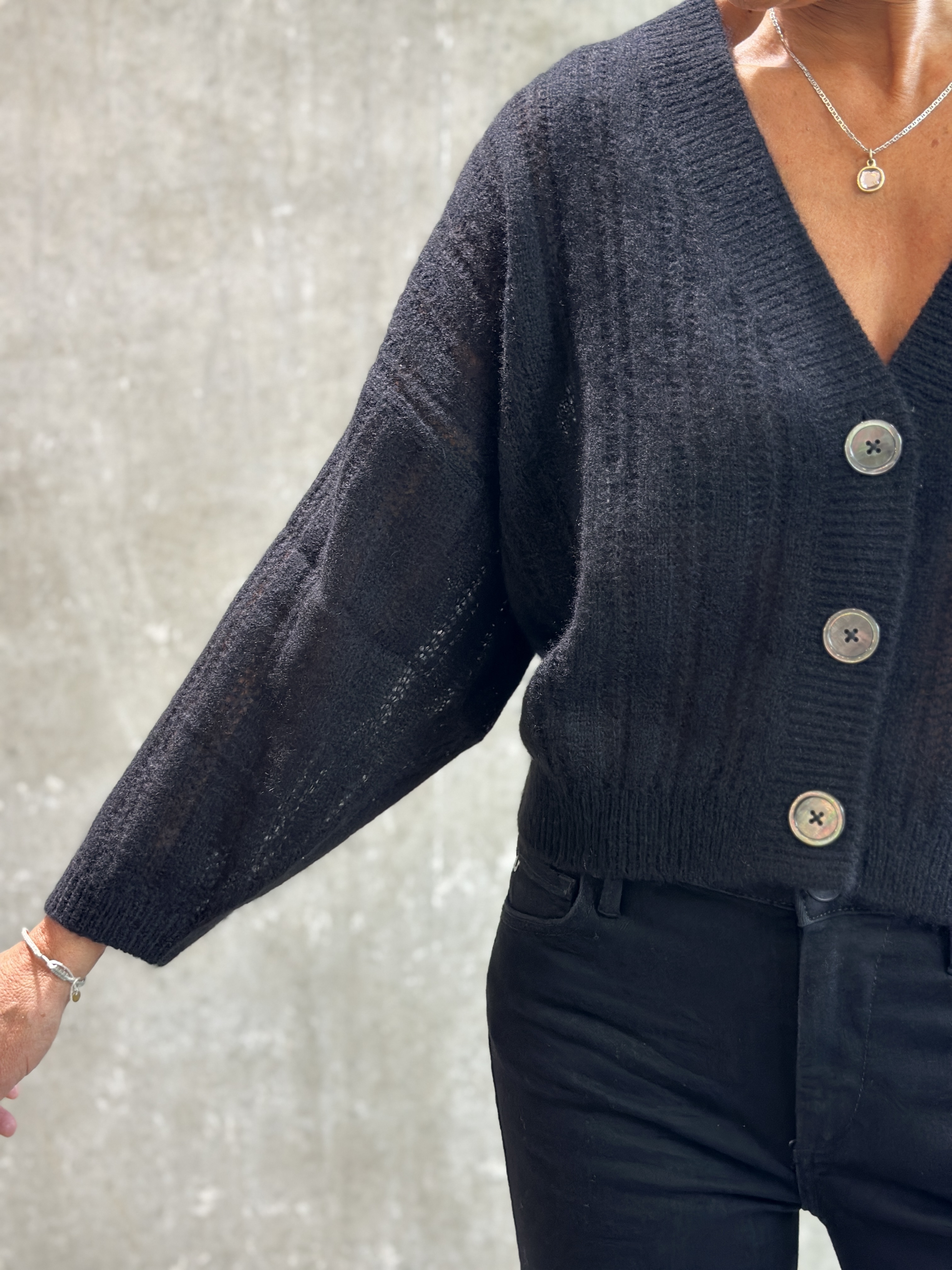 HANDMADE Cardigan schwarz