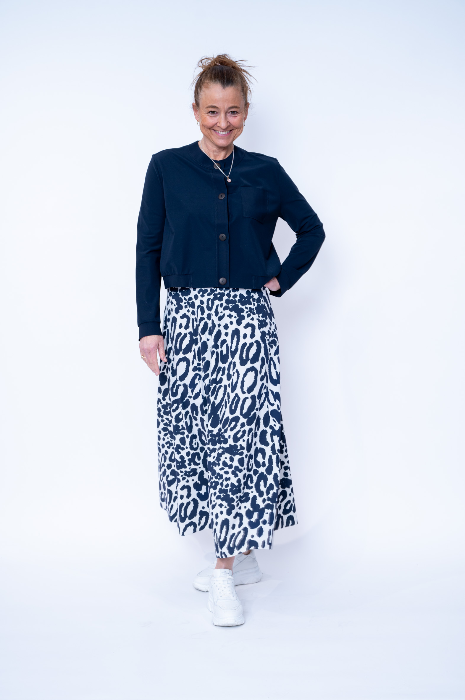 SASSENBACH_Style Jacke HANNA 342 blau & schwarz