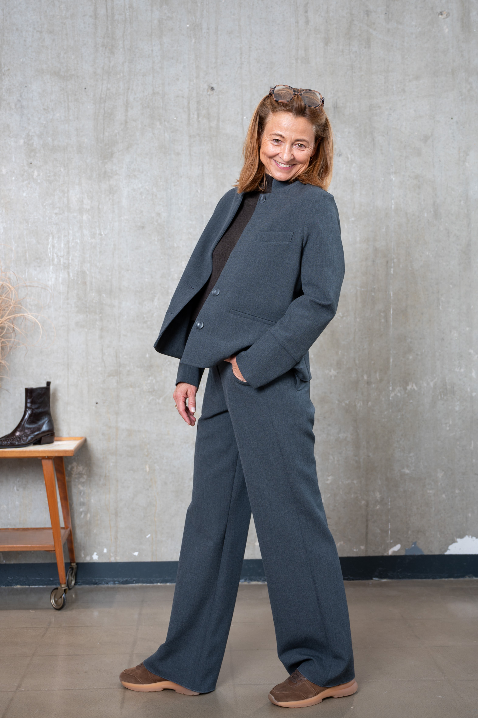 ANIA SCHIERHOLT Hose 3384/69 anthra2