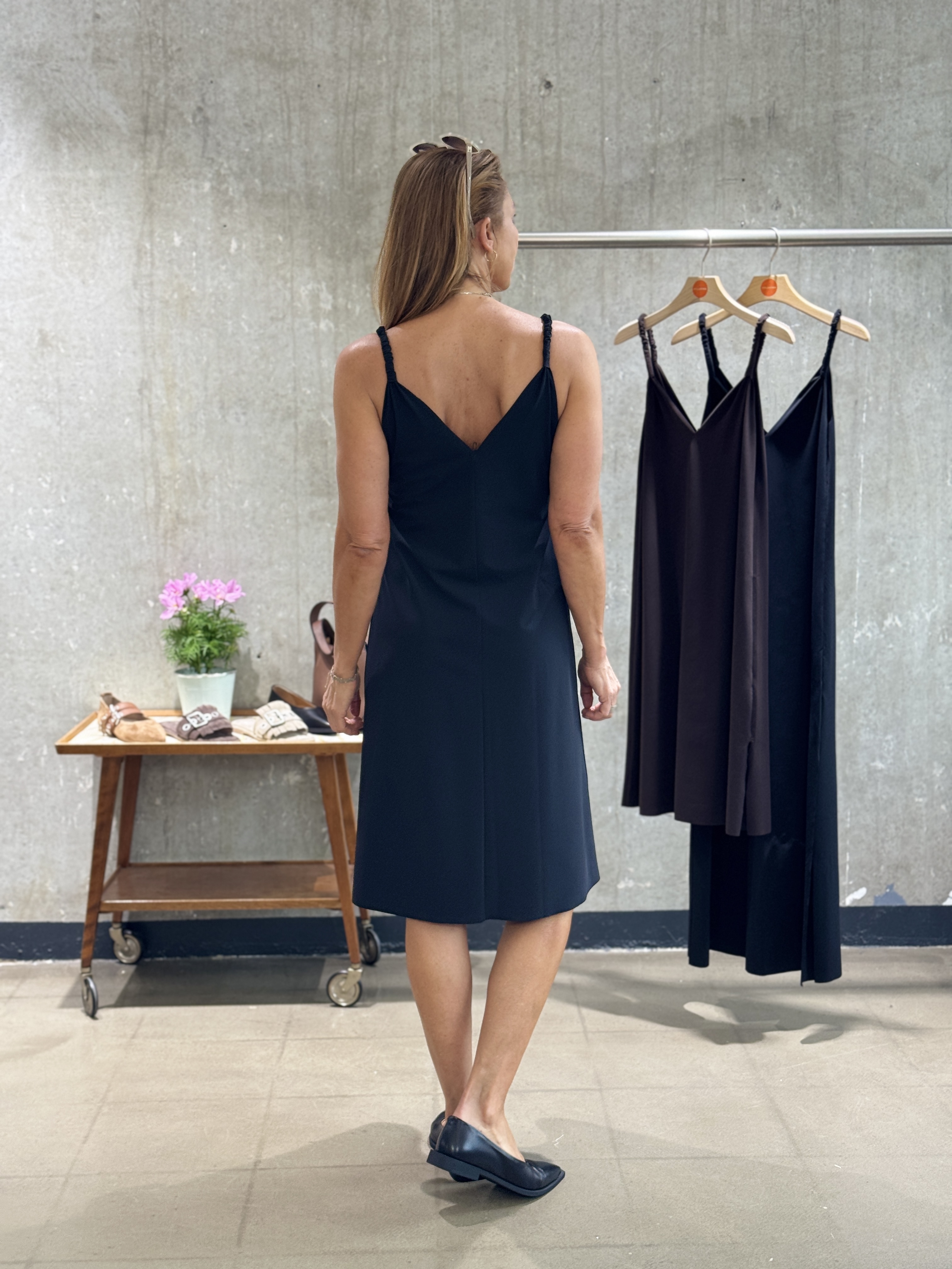 SASSENBACH_Style Kleid MADISON in schwarz & schoko