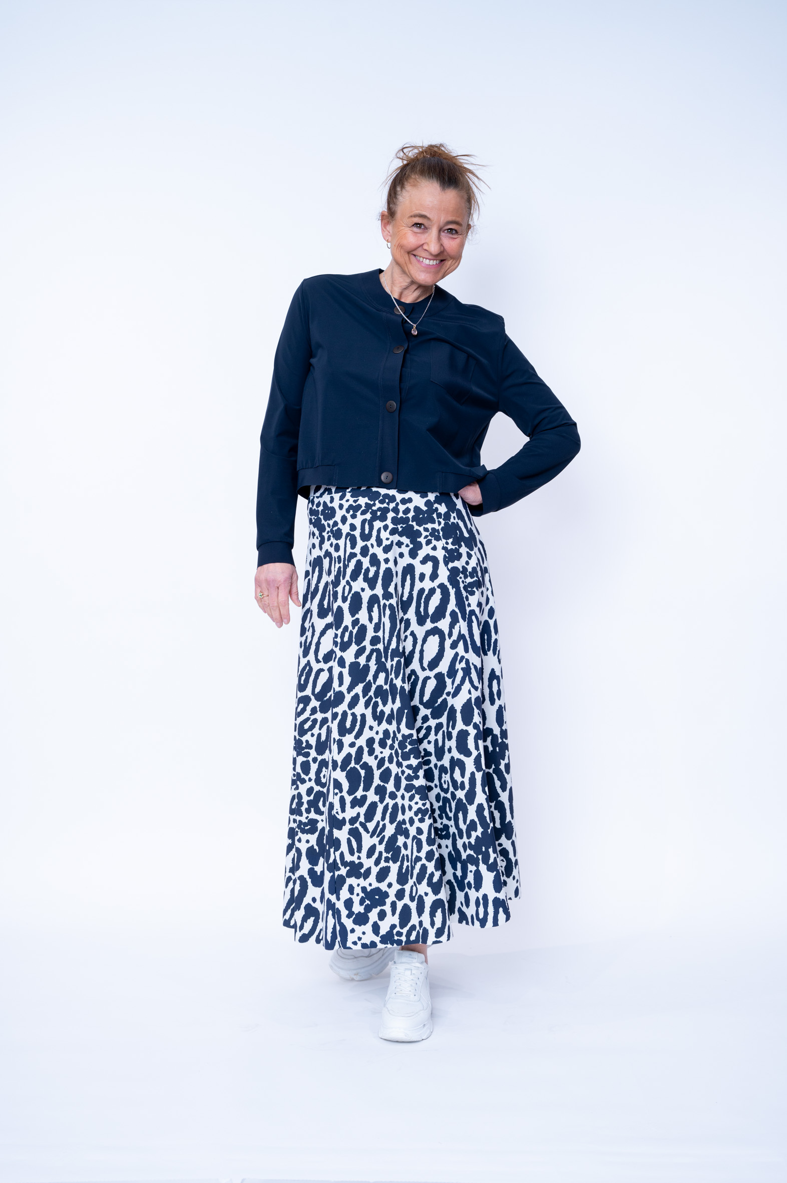 SASSENBACH_Style Jacke HANNA 342 blau & schwarz