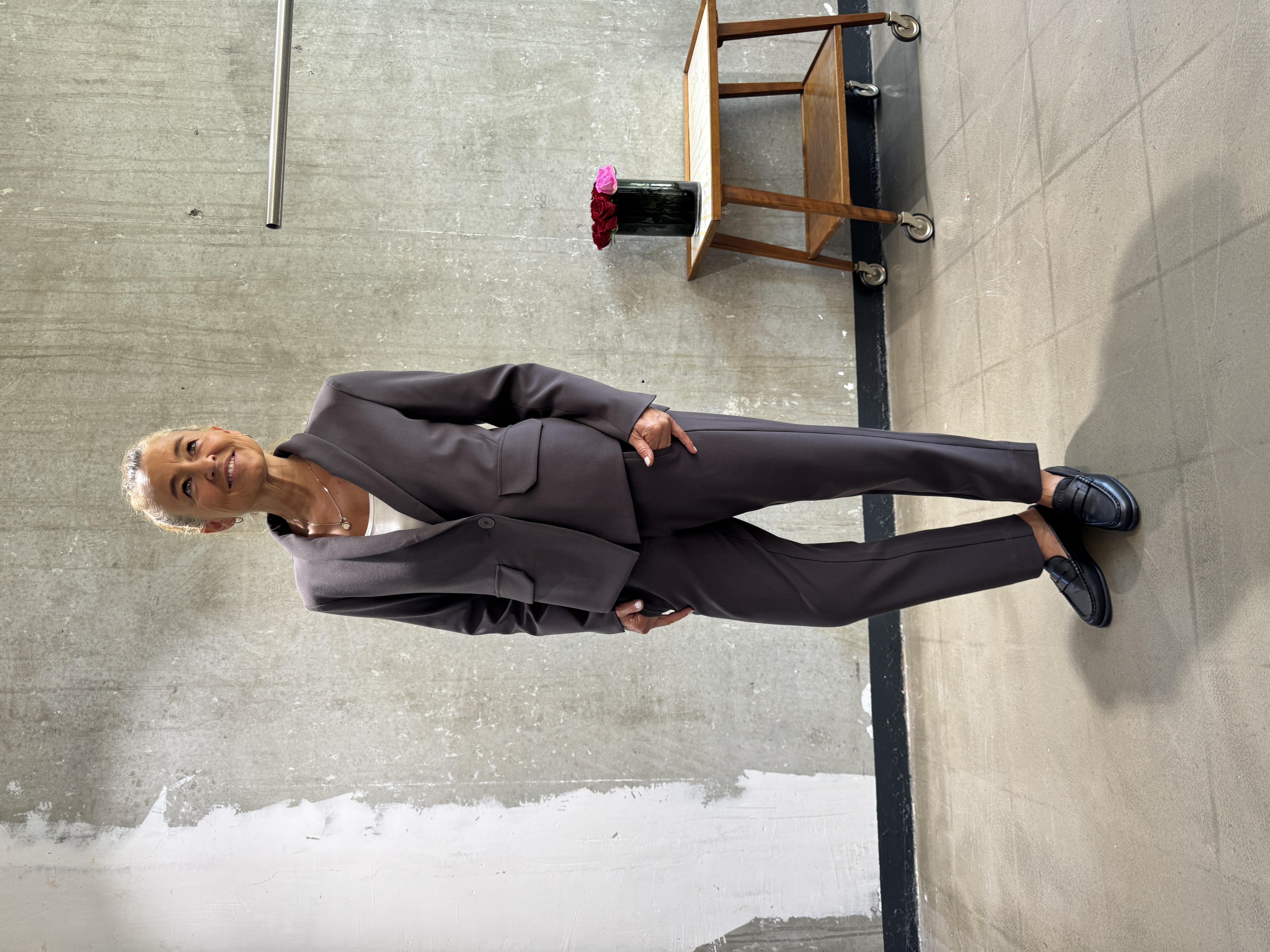 ANIA SCHIERHOLT Hose 3178/51 mauve & schwarz