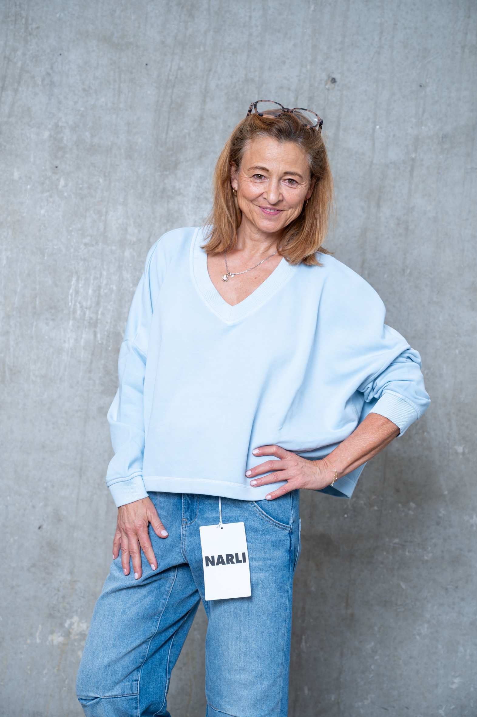 NARLI Sweat V-Ausschnitt 4 Farben