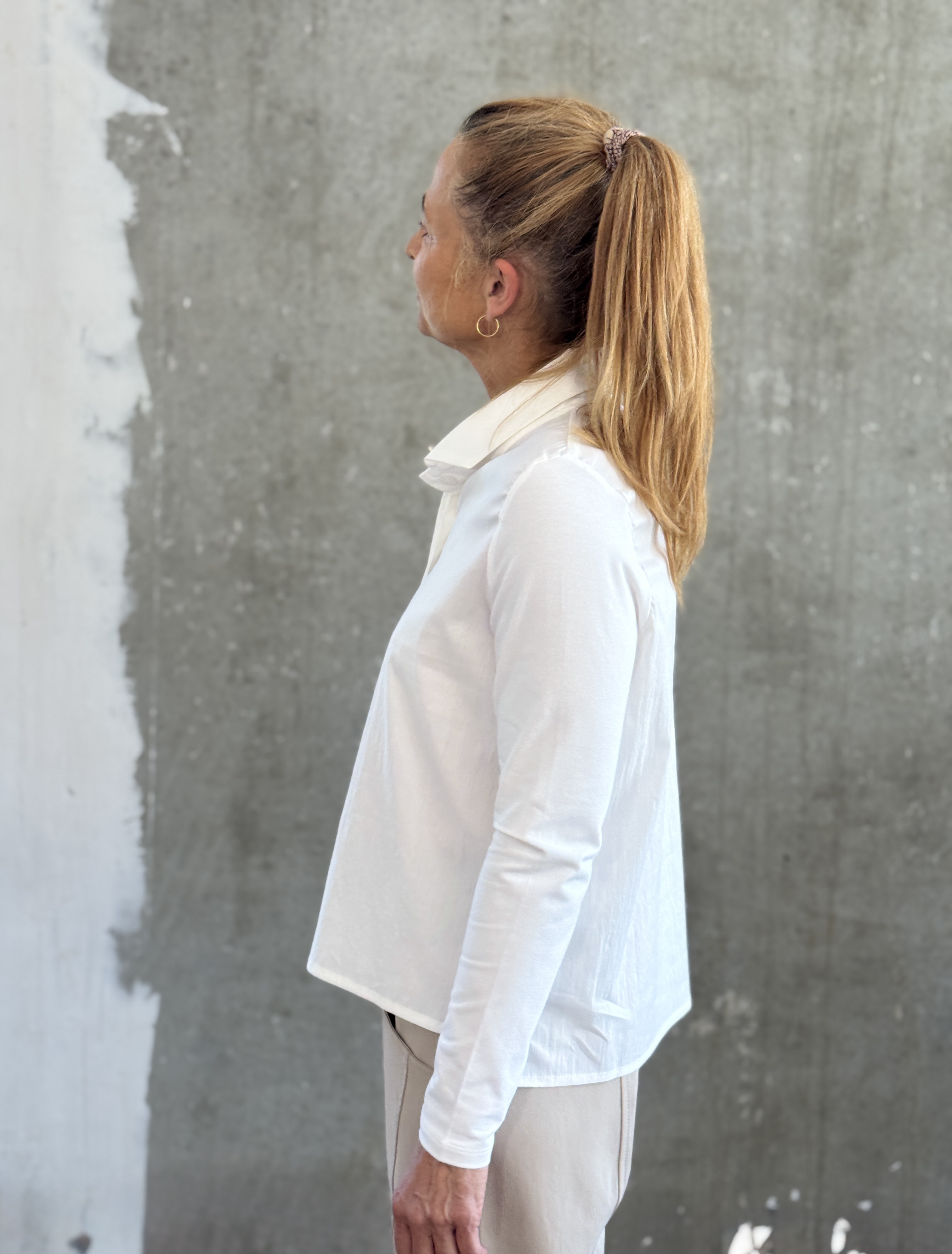 ANIA SCHIERHOLT Bluse 3333/42 white & muschel