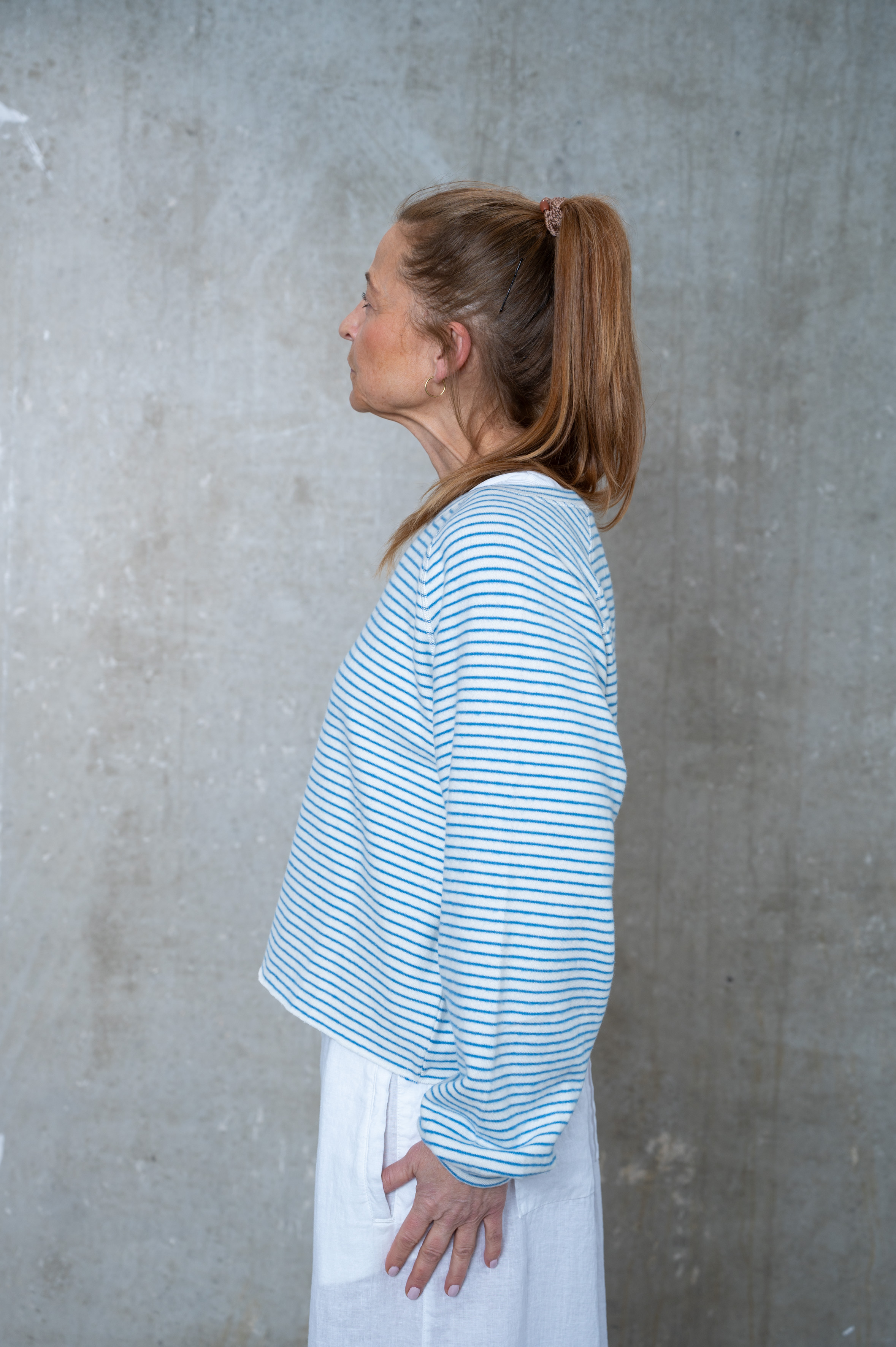 NARLI Sweat blue stripe