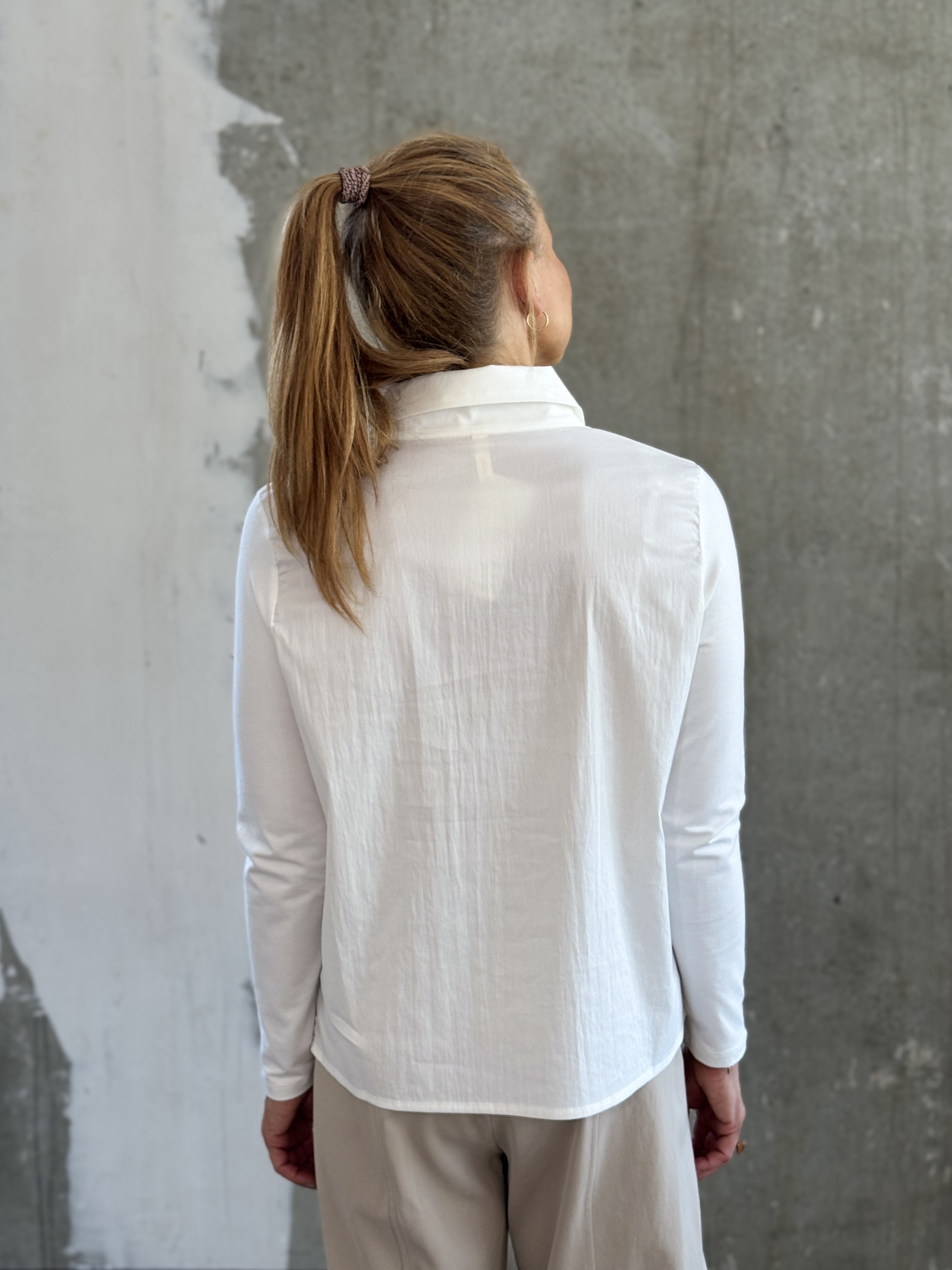 ANIA SCHIERHOLT Bluse 3333/42 white & muschel