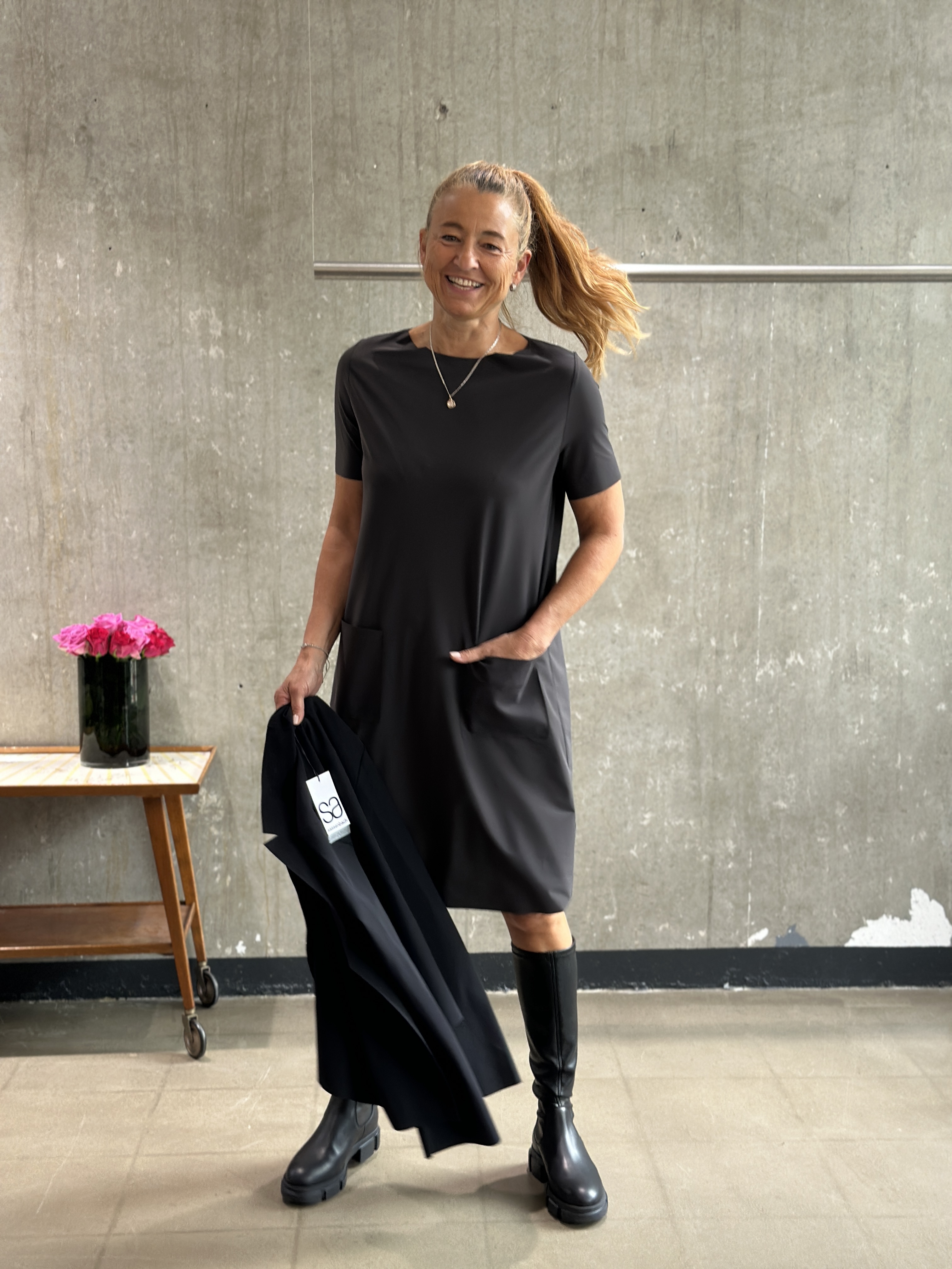 Sassenbach_Style Kleid DEBBIE nightblue & schwarz