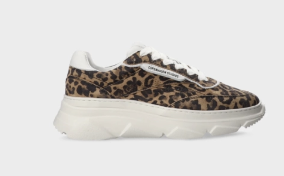 Copenhagen Studios CPH56 leather mix leopard/whote