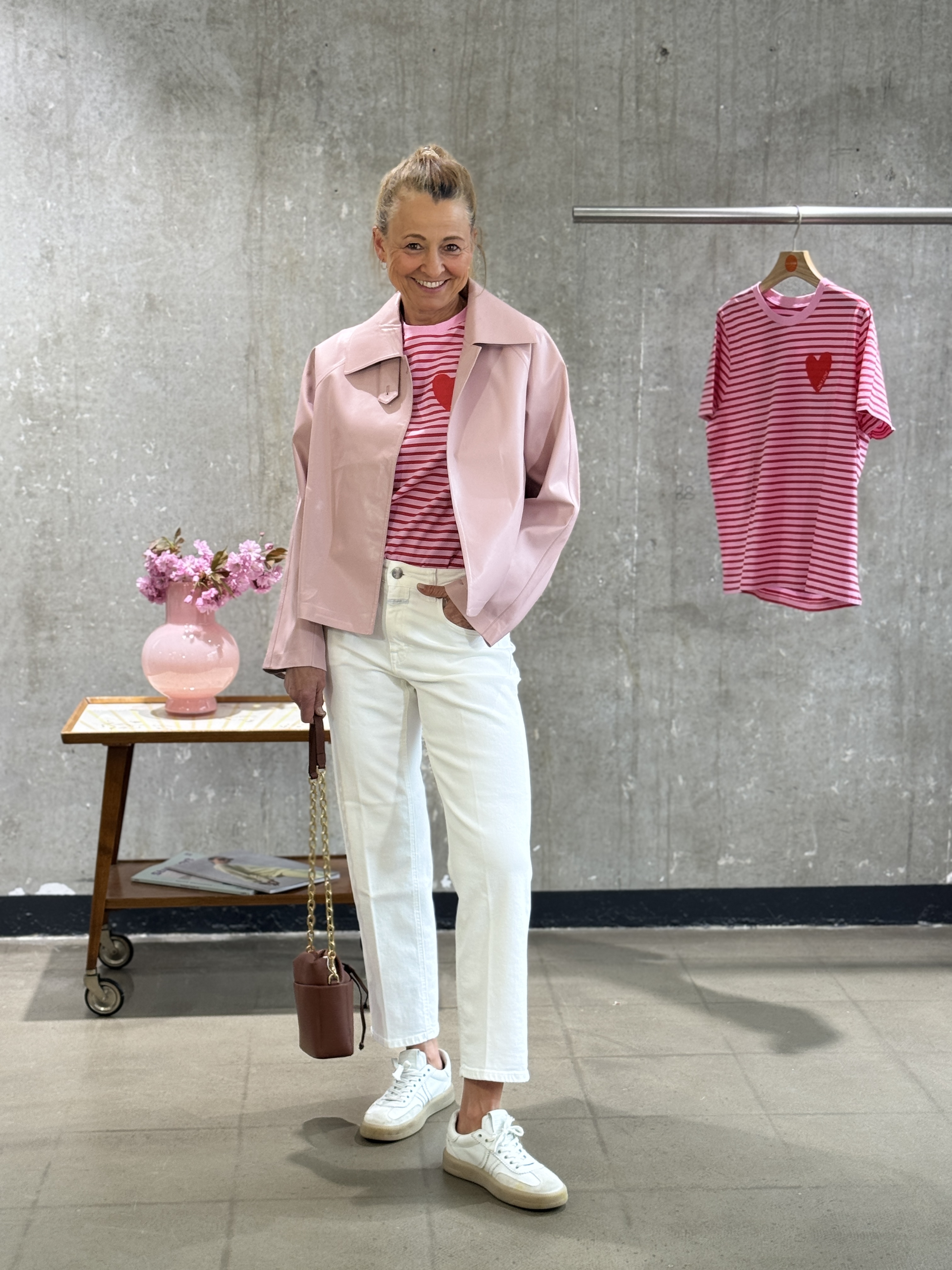 PRIDE TO BE Vegane Lederjacke rosé