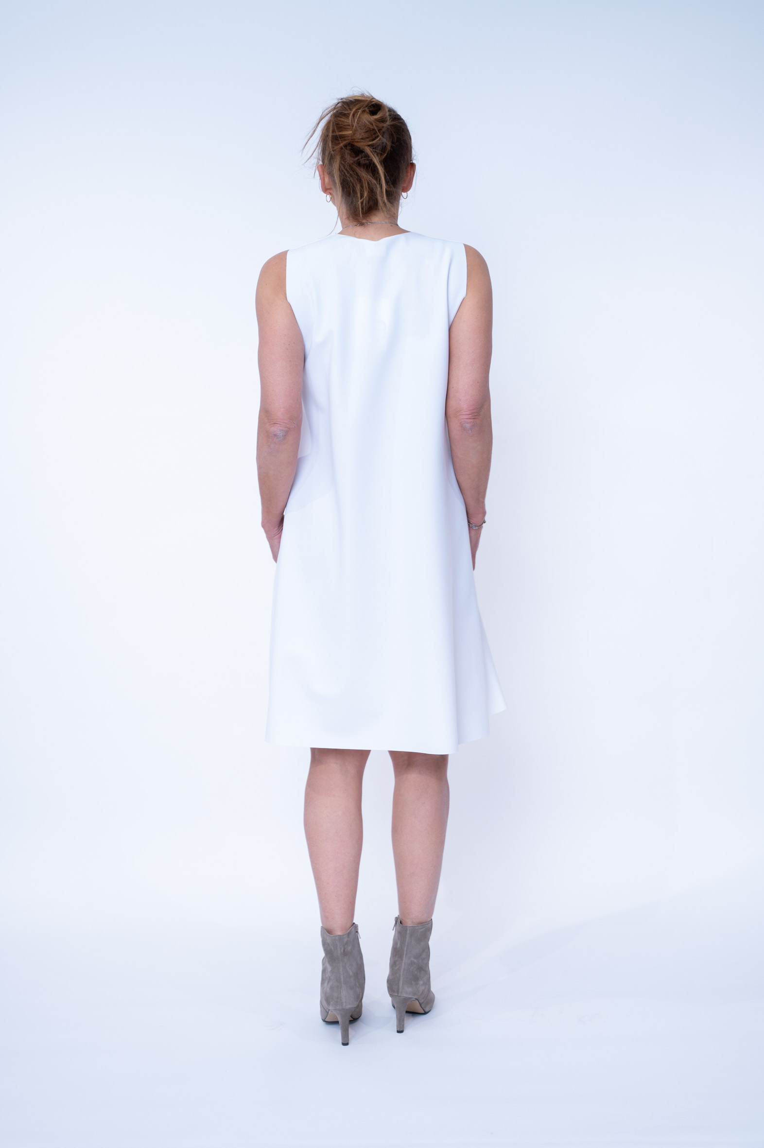 SASSENBACH Kleid ABY white & kreide & schoko 
