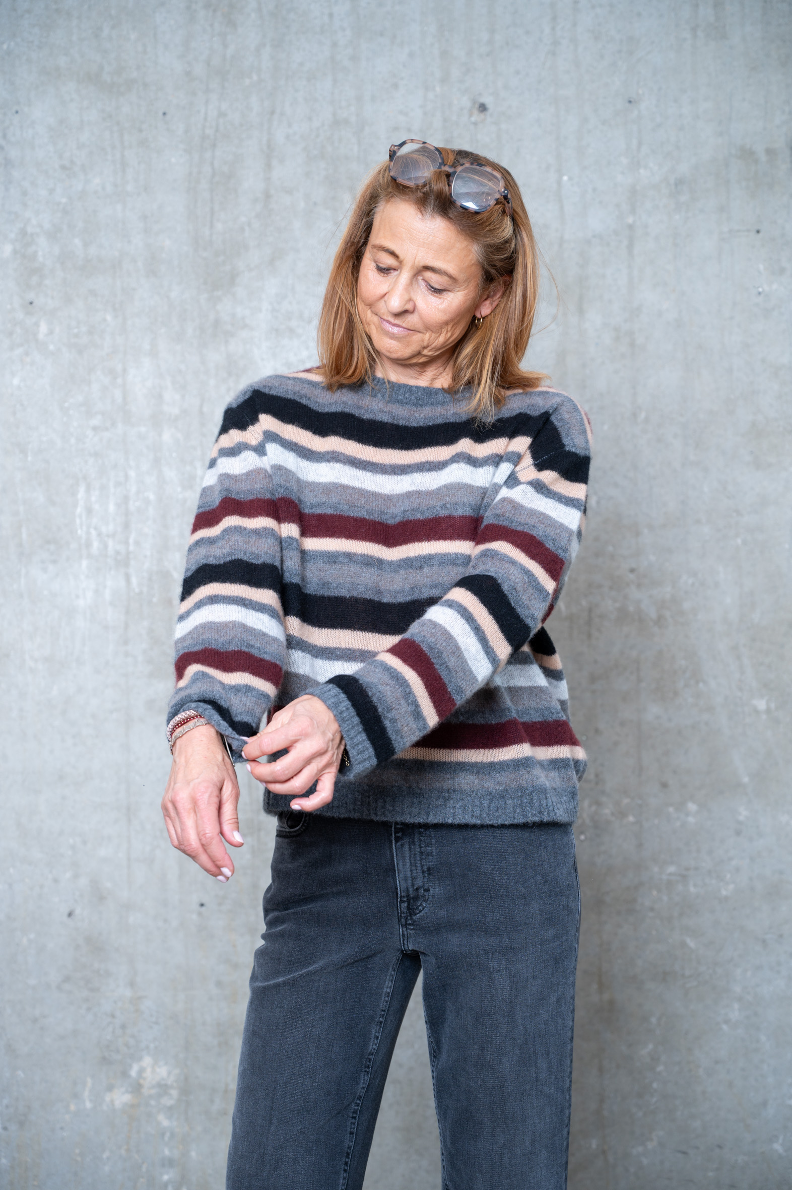 HANDMADE Pullover Streifen