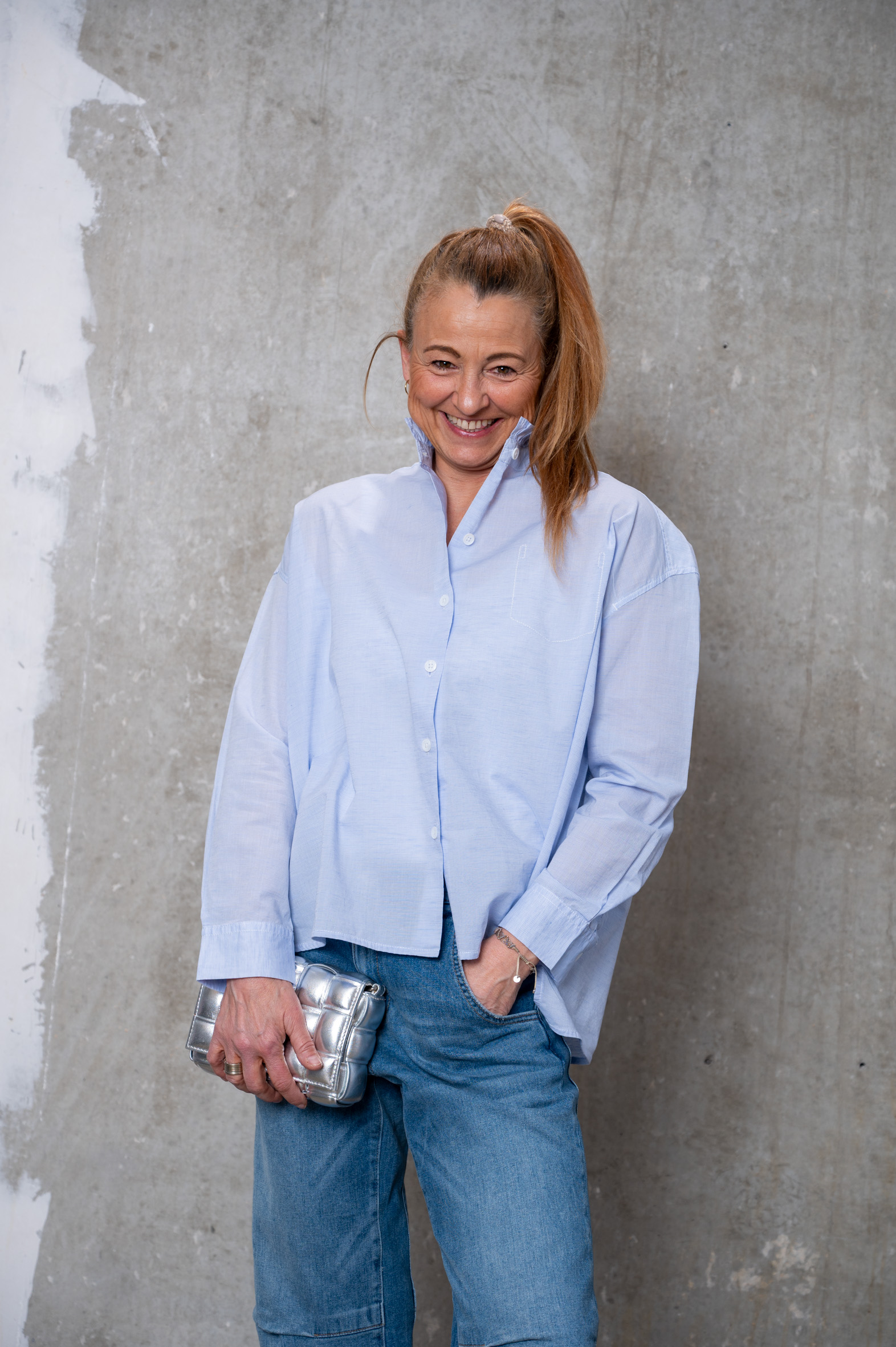 NARLI Bluse blue strip