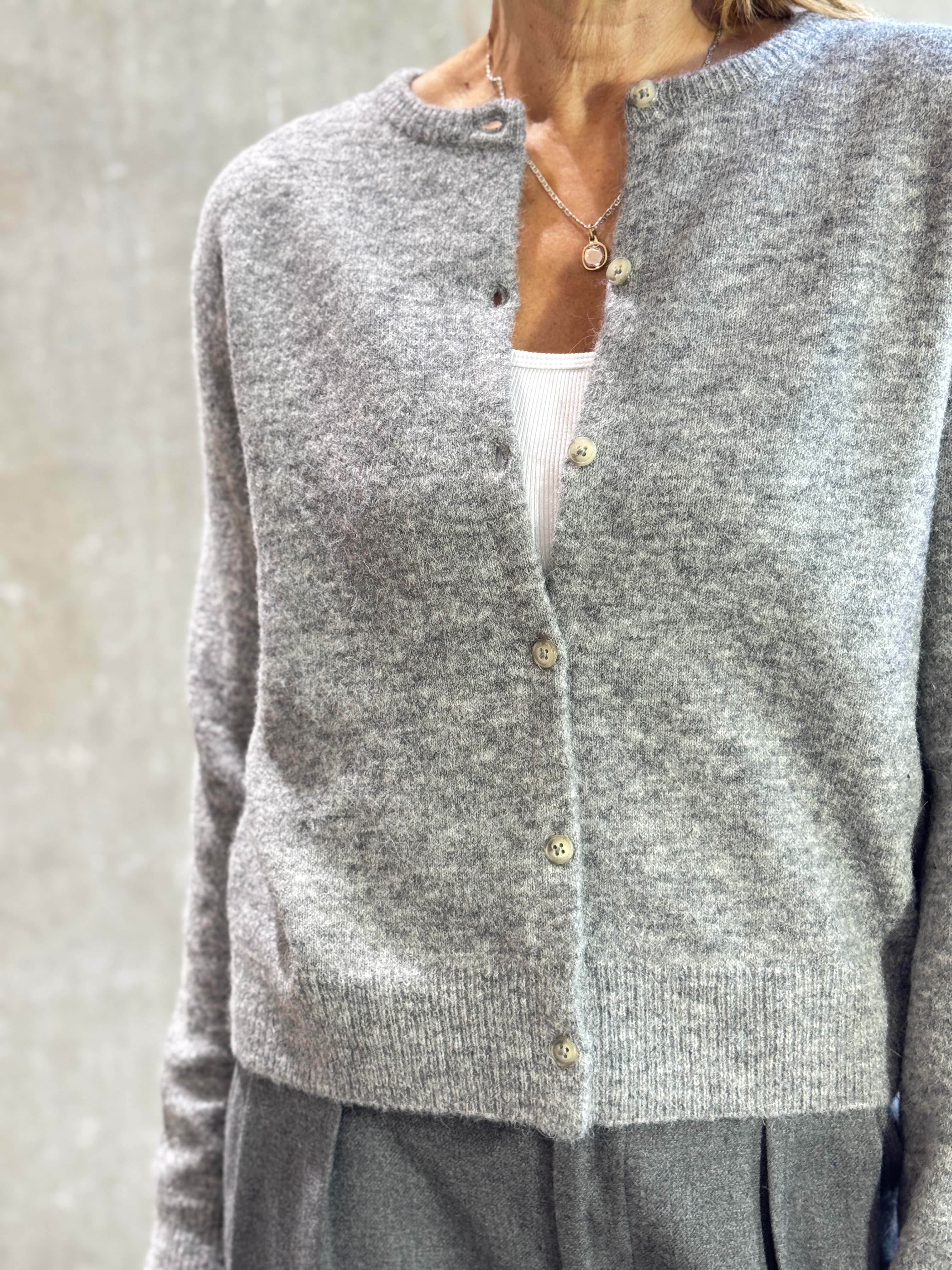 CLOSED Cardigan light grey melange